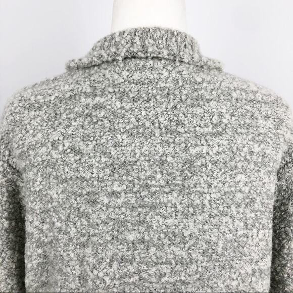 Le Moda Gray Wool Blend Button Up Coat Large - Picture 12 of 16